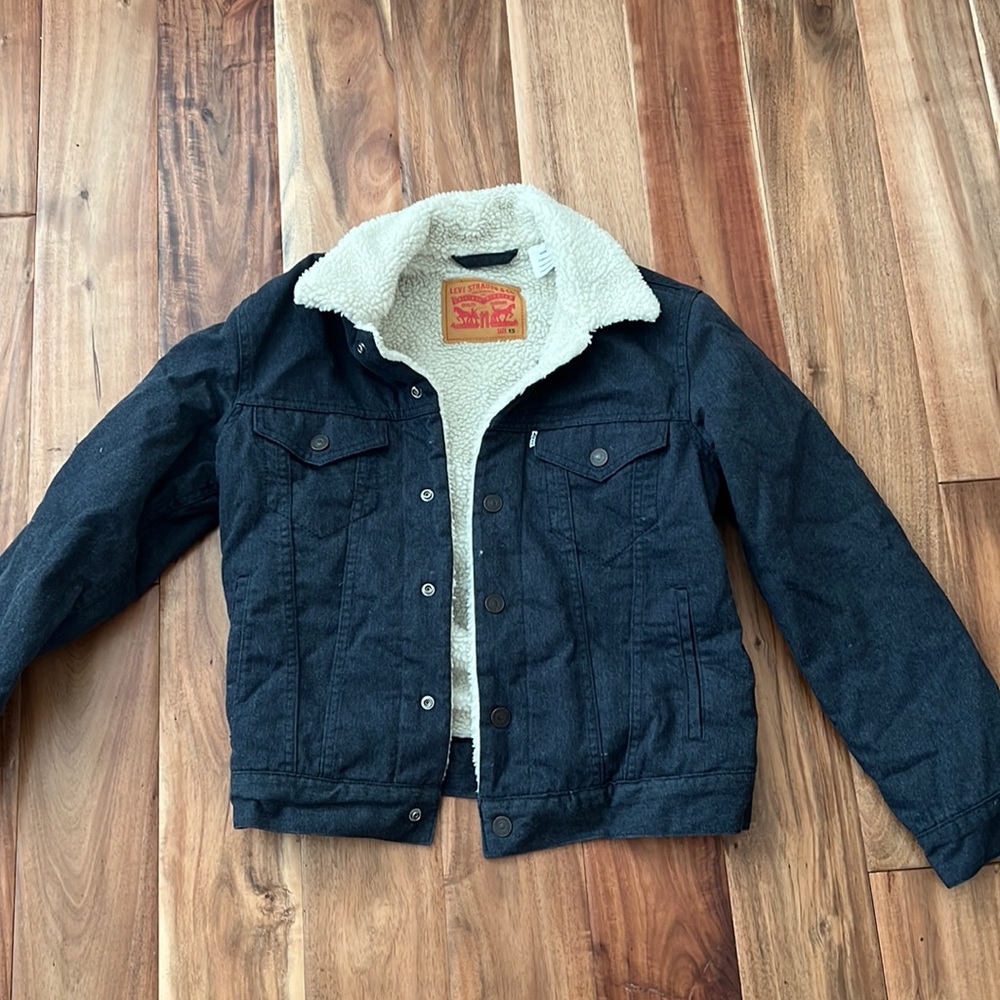 Levis fleece denim jacket size men’s xs